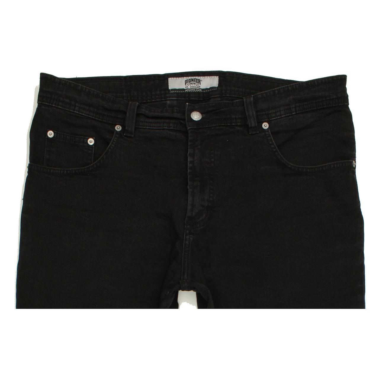 Pioneer Men Black Straight Regular Stretch Jeans W38 L30
