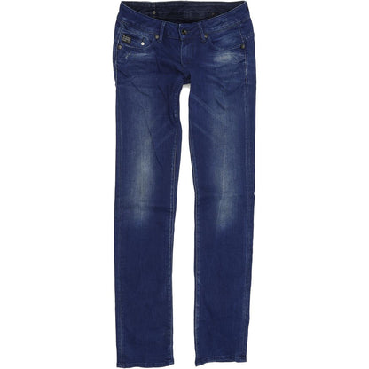 G-Star Women Blue Straight Regular Stretch Jeans W28 L34