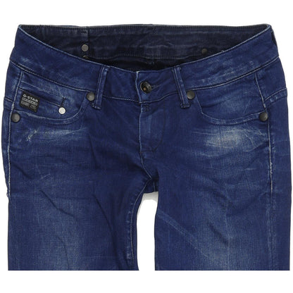 G-Star Women Blue Straight Regular Stretch Jeans W28 L34