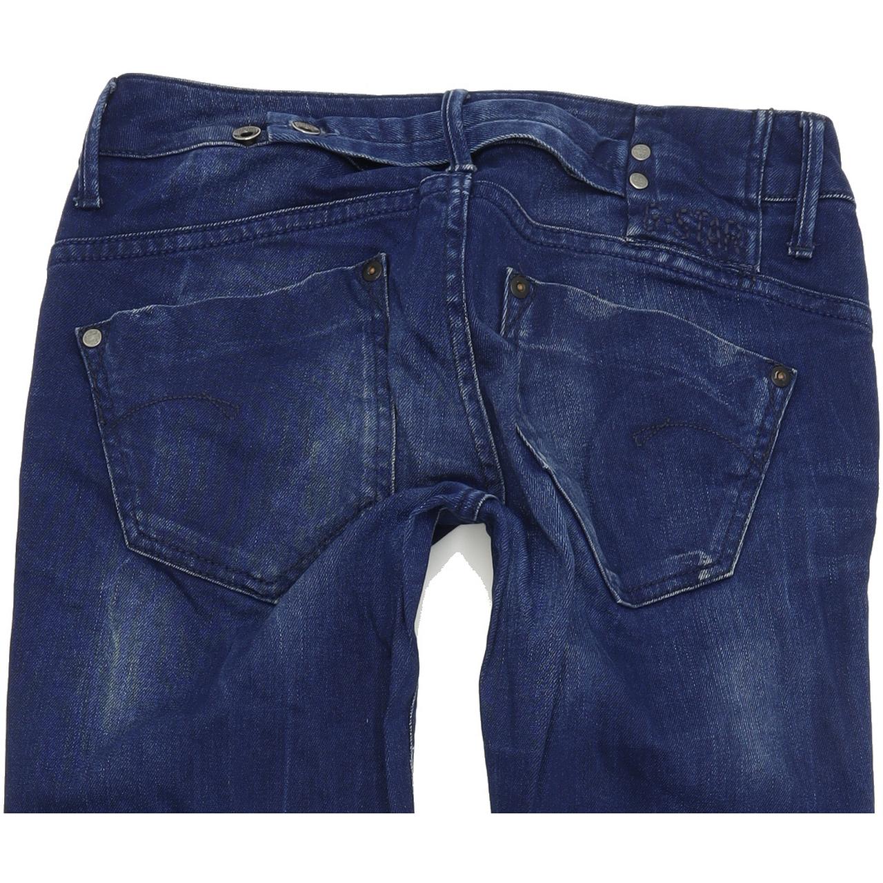 G-Star Women Blue Straight Regular Stretch Jeans W28 L34