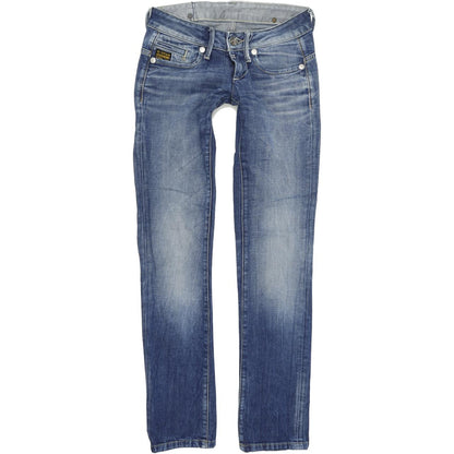 G-Star Women Blue Straight Regular Stretch Jeans W26 L32