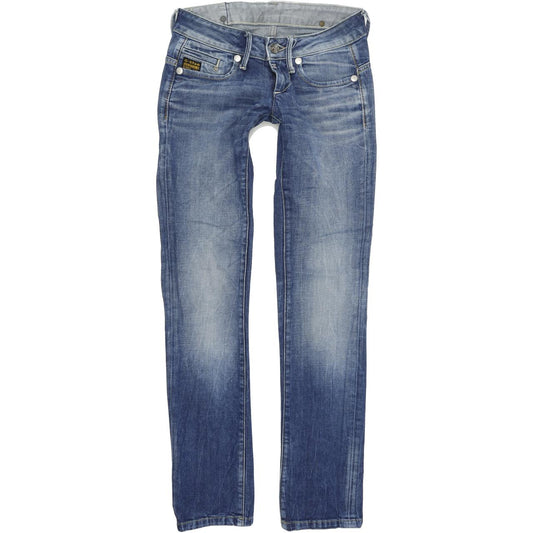 G-Star Women Blue Straight Regular Stretch Jeans W26 L32