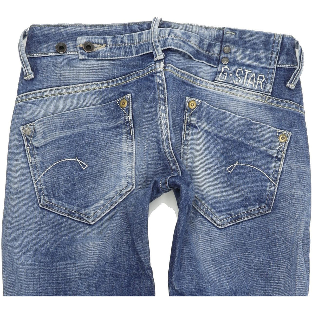 G-Star Women Blue Straight Regular Stretch Jeans W26 L32