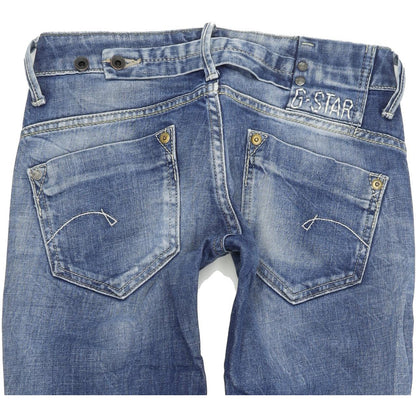 G-Star Women Blue Straight Regular Stretch Jeans W26 L32
