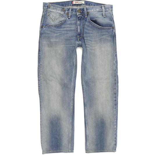 Levi's 504 Men Blue Straight Regular Jeans W34 L28