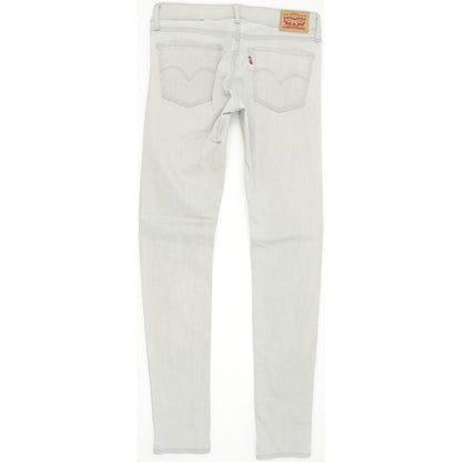 Levi's 711 Women Grey Skinny Slim Stretch Jeans W27 L32