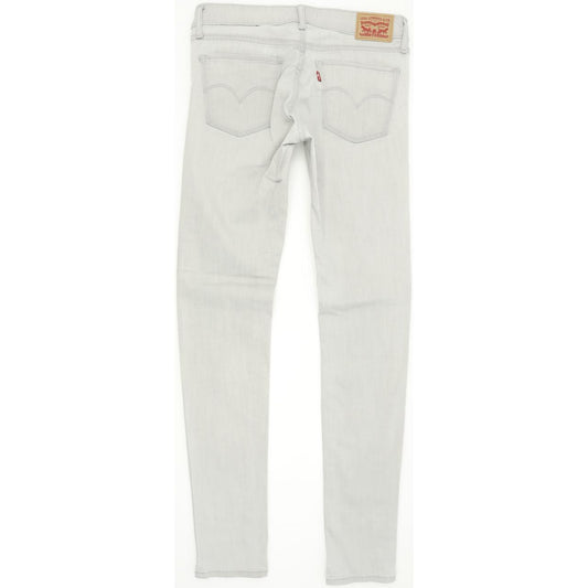 Levi's 711 Women Grey Skinny Slim Stretch Jeans W27 L32
