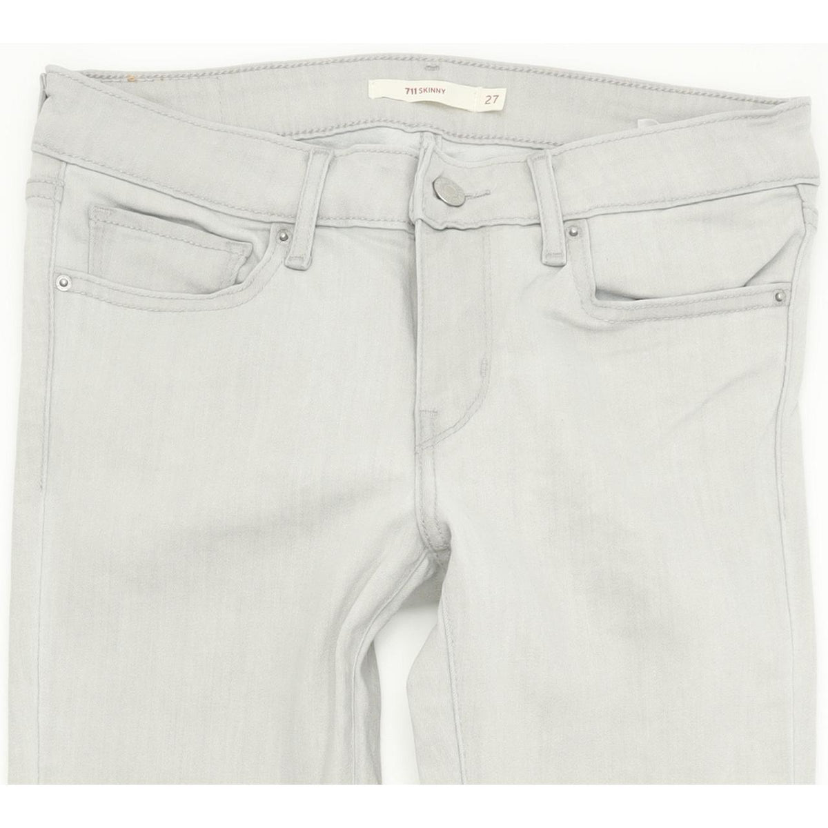 Levi's 711 Women Grey Skinny Slim Stretch Jeans W27 L32