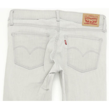 Levi's 711 Women Grey Skinny Slim Stretch Jeans W27 L32