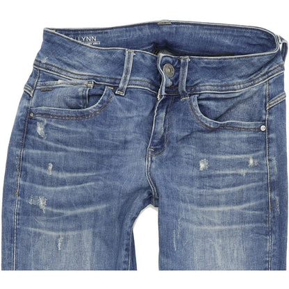 G-Star Lynn Mid Women Blue Skinny Slim Stretch Jeans W27 L29