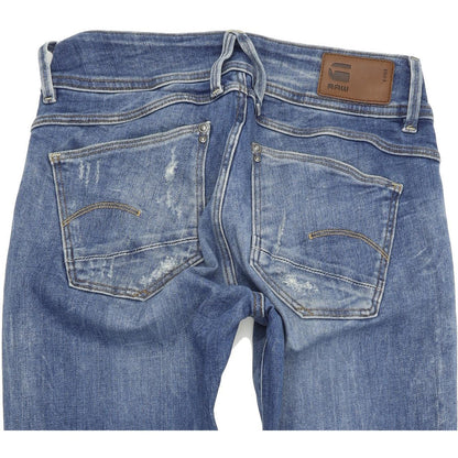 G-Star Lynn Mid Women Blue Skinny Slim Stretch Jeans W27 L29