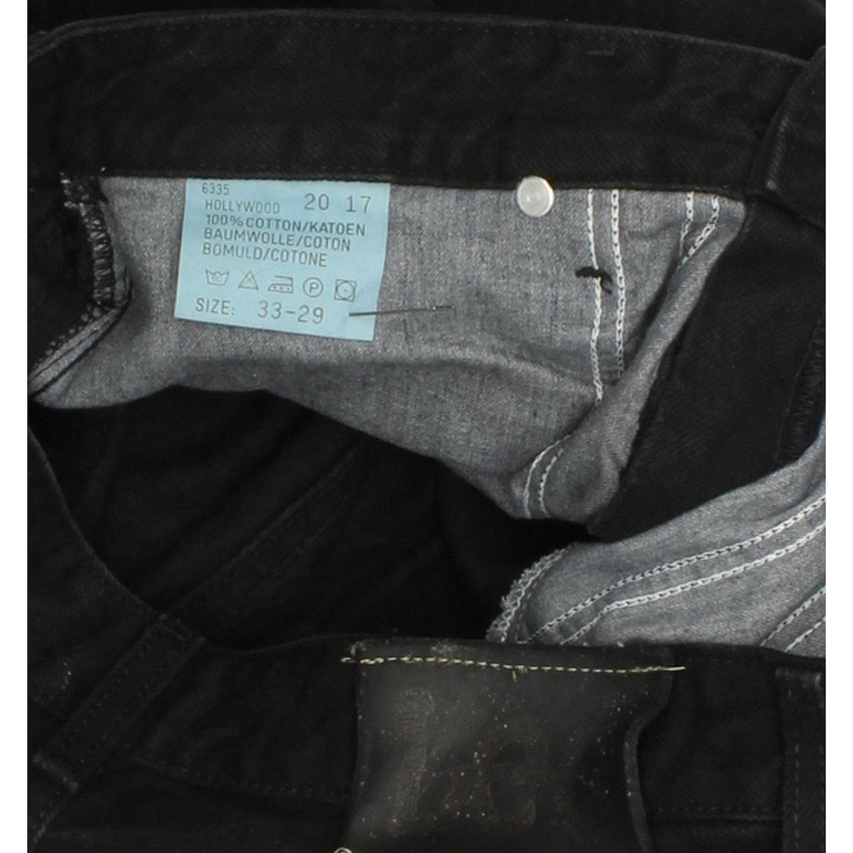 Lee Hollywood Men Black Straight Relaxed Jeans W32 L29