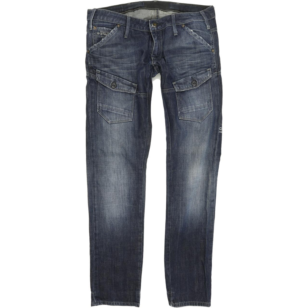 G-Star Storm Elwood Women Blue Straight Slim Jeans W30 L32