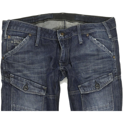 G-Star Storm Elwood Women Blue Straight Slim Jeans W30 L32