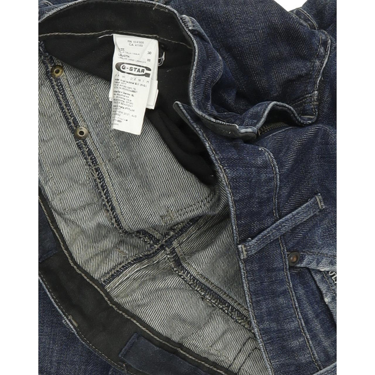 G-Star Storm Elwood Women Blue Straight Slim Jeans W30 L32