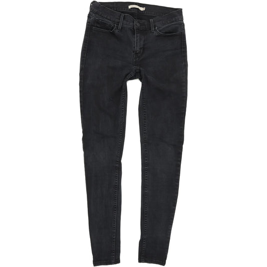 Levi's 710 Women Black Skinny Slim Stretch Jeans W28 L30
