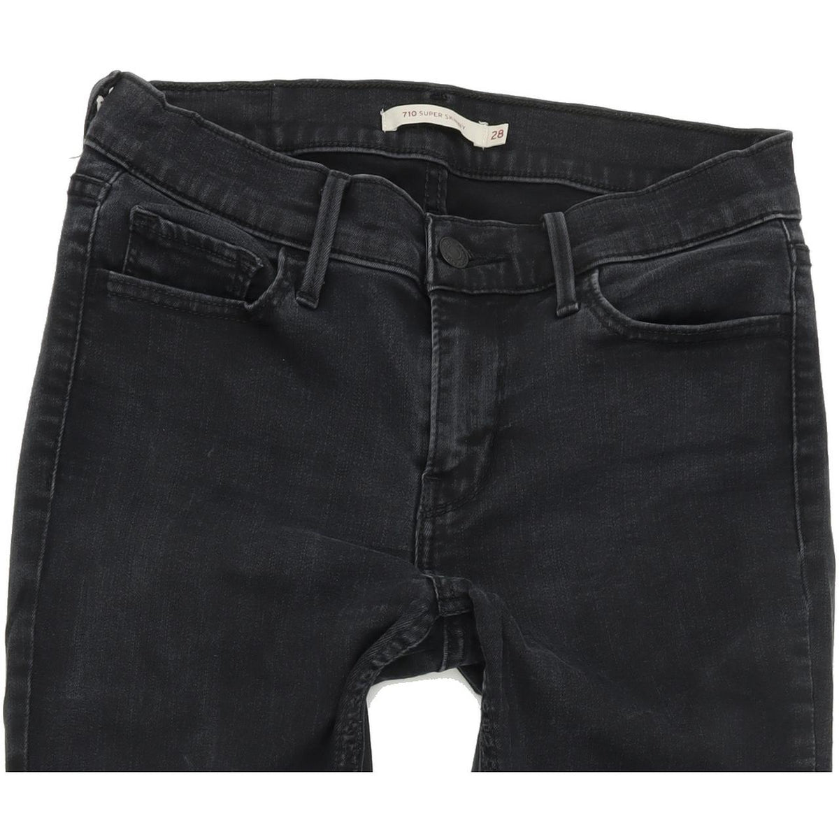 Levi's 710 Women Black Skinny Slim Stretch Jeans W28 L30