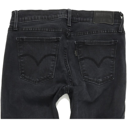 Levi's 710 Women Black Skinny Slim Stretch Jeans W28 L30