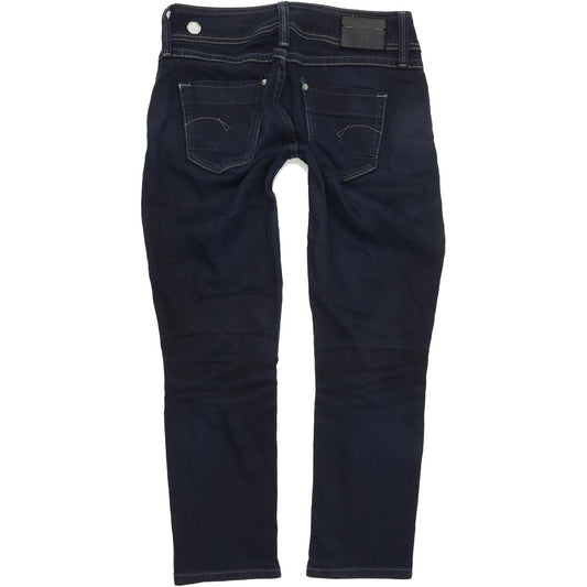 G-Star Ford Women Blue Straight Regular Stretch Jeans W28 L27