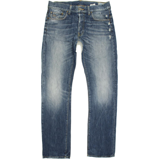 G-Star 3301 Men Blue Straight Slim Jeans W33 L32