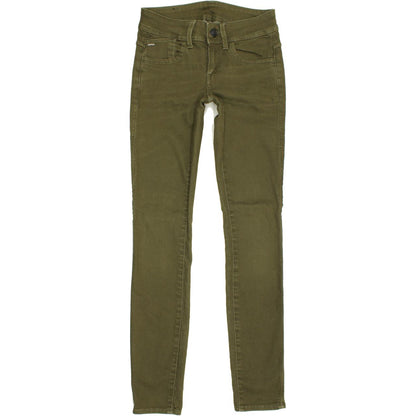 G-Star Women Khaki Skinny Slim Jeans W24 L30
