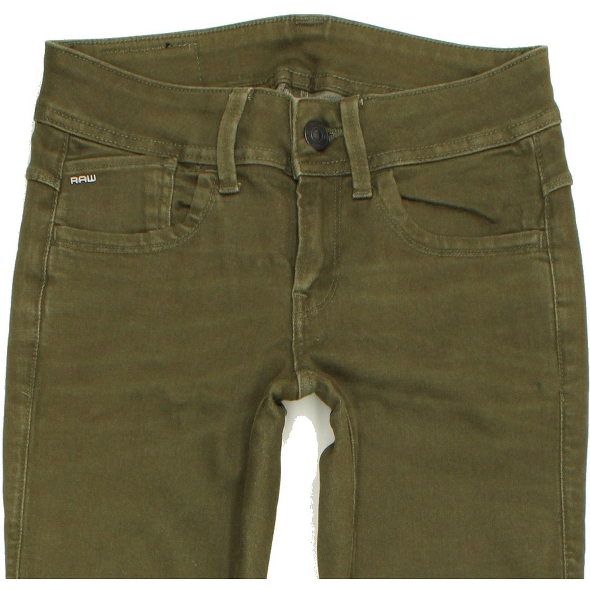 G-Star Women Khaki Skinny Slim Jeans W24 L30