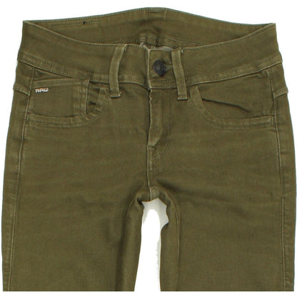 G-Star Women Khaki Skinny Slim Jeans W24 L30