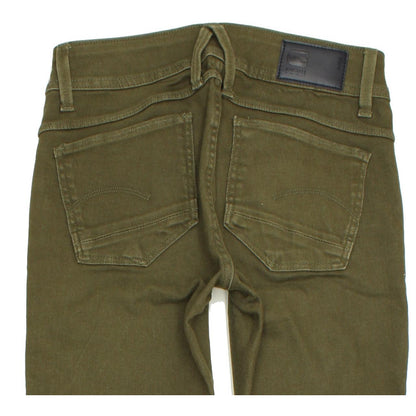G-Star Women Khaki Skinny Slim Jeans W24 L30