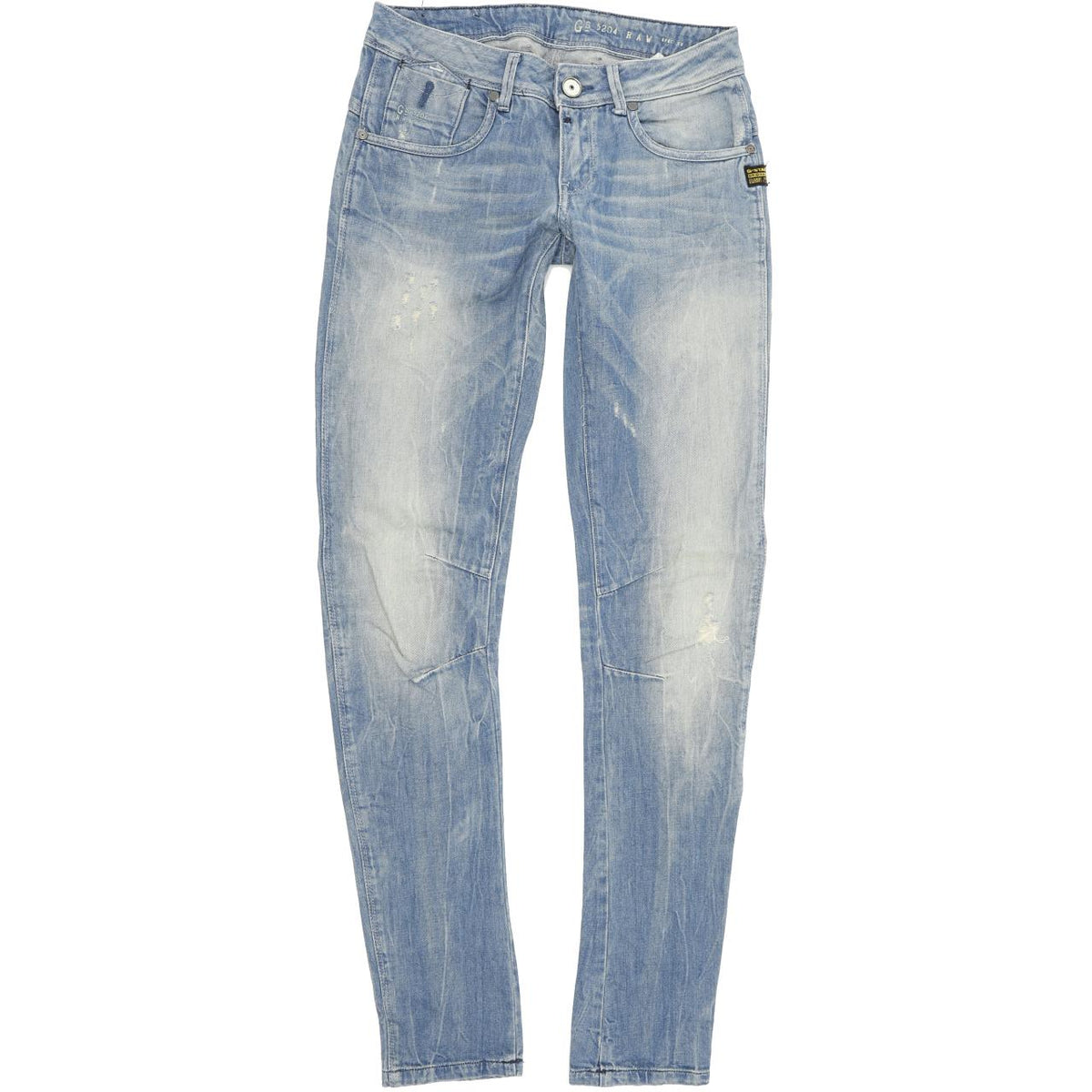 G-Star Refender Women Blue Straight Slim Stretch Jeans W25 L32