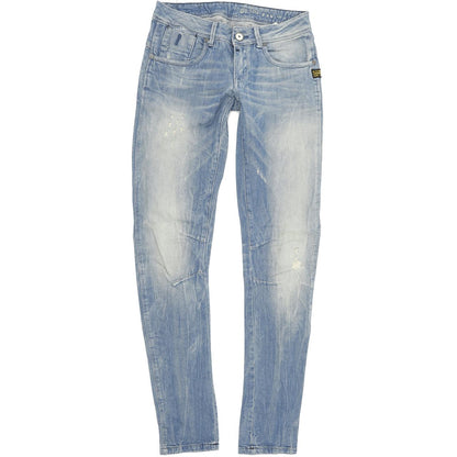 G-Star Refender Women Blue Straight Slim Stretch Jeans W25 L32
