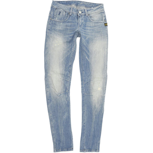 G-Star Refender Women Blue Straight Slim Stretch Jeans W25 L32