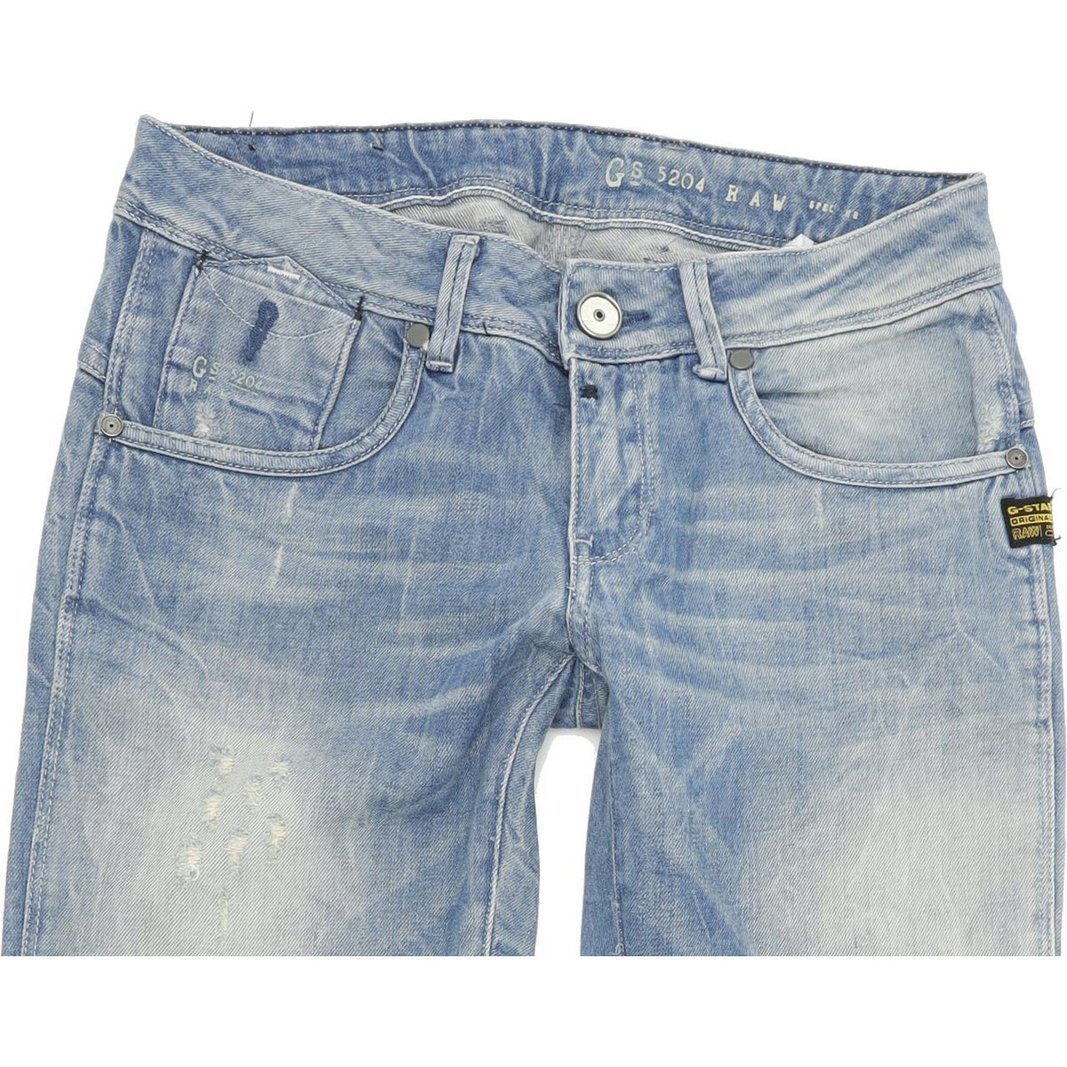 G-Star Refender Women Blue Straight Slim Stretch Jeans W25 L32