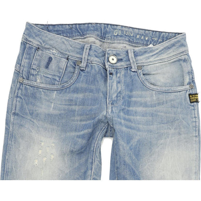 G-Star Refender Women Blue Straight Slim Stretch Jeans W25 L32