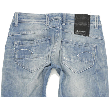G-Star Refender Women Blue Straight Slim Stretch Jeans W25 L32