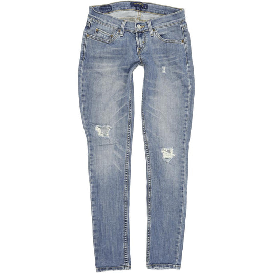 Levi's 524 Too Superlow Women Blue Skinny Slim Stretch Jeans W26 L30