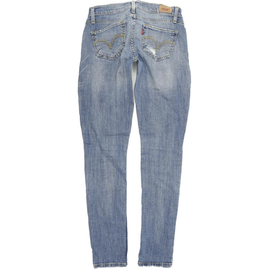 Levi's 524 Too Superlow Women Blue Skinny Slim Stretch Jeans W26 L30
