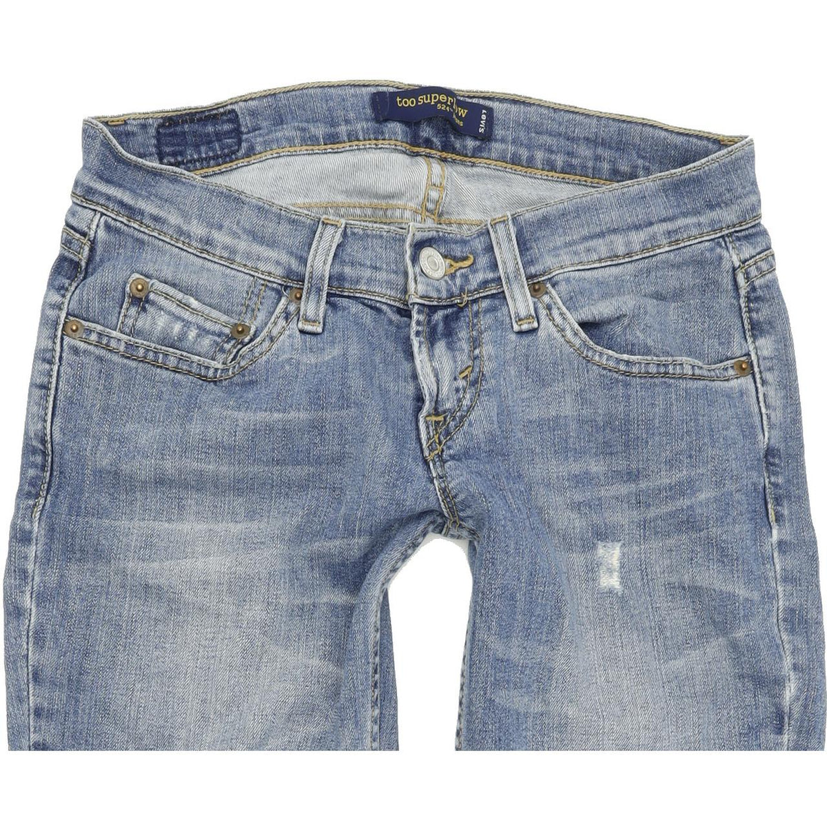 Levi's 524 Too Superlow Women Blue Skinny Slim Stretch Jeans W26 L30