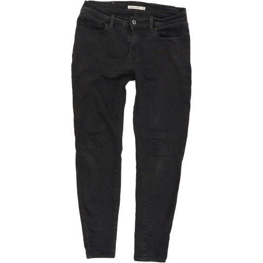 Levi's 710 Women Black Skinny Slim Stretch Jeans W30 L28