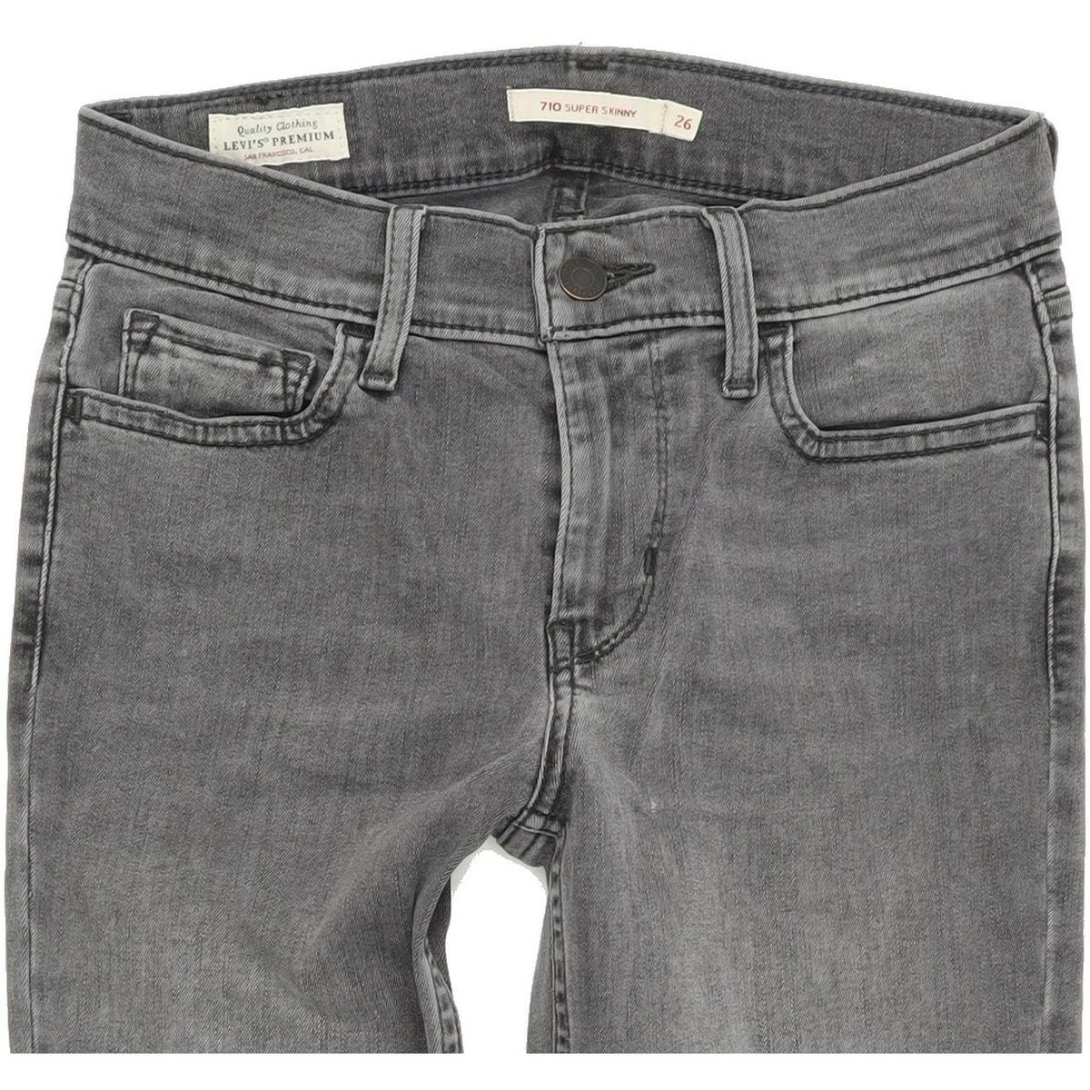 Levi's 710 Women Grey Skinny Slim Stretch Jeans W26 L28