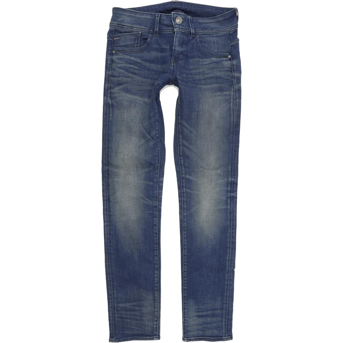 G-Star Women Blue Straight Regular Stretch Jeans W28 L32