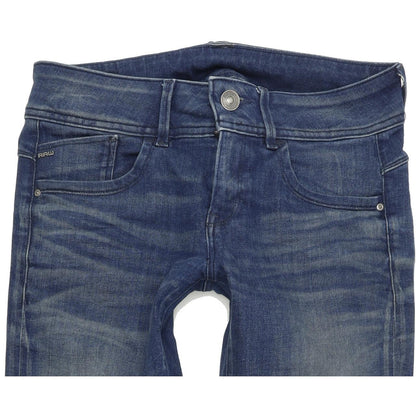 G-Star Women Blue Straight Regular Stretch Jeans W28 L32