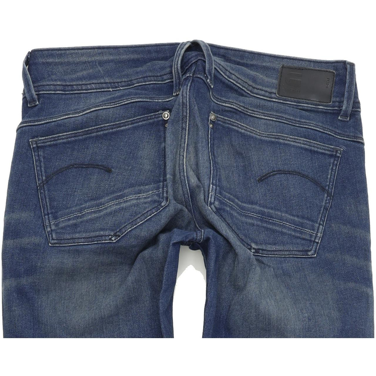 G-Star Women Blue Straight Regular Stretch Jeans W28 L32