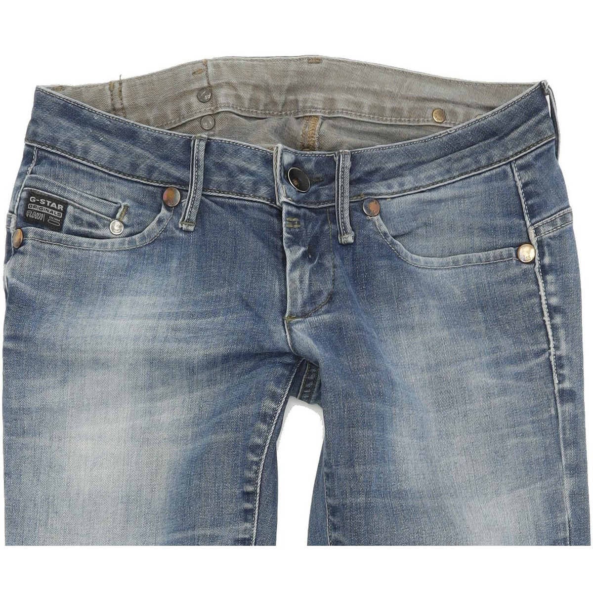 G-Star Midge Women Blue Straight Regular Jeans W27 L32