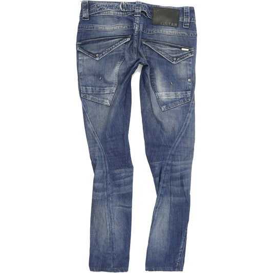 G-Star Women Blue Tapered Regular Stretch Jeans W28 L32
