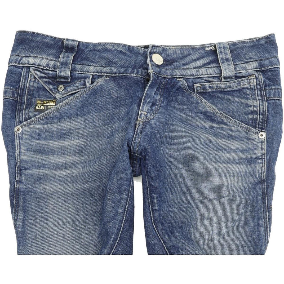 G-Star Women Blue Tapered Regular Stretch Jeans W28 L32