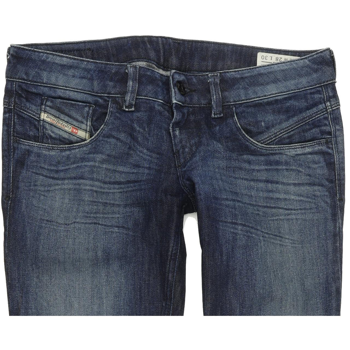 Diesel Lowette 008W8 Women Blue Straight Slim Stretch Jeans W28 L30