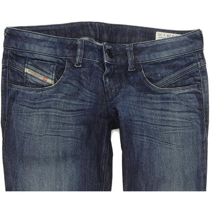 Diesel Lowette 008W8 Women Blue Straight Slim Stretch Jeans W28 L30