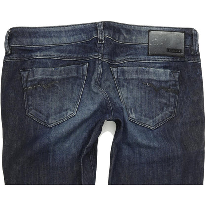 Diesel Lowette 008W8 Women Blue Straight Slim Stretch Jeans W28 L30
