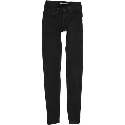 Levi's 710 Women Black Skinny Slim Stretch Jeans W26 L34