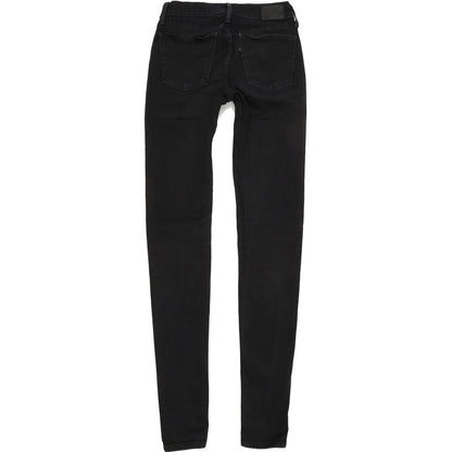 Levi's 710 Women Black Skinny Slim Stretch Jeans W26 L34